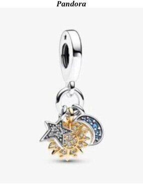 Pandora Two-tone Celestial Triple Dangle Charm